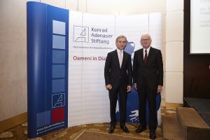 Iurie Leancă, Premierminister der Republik Moldau und Dr. Hans-Gert Pöttering, Vorsitzende der Konrad-Adenauer-Stiftung
