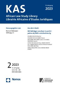 KAS African Law Study Library volume 2 of 2023
