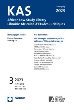KAS African Law Study Library Volume 3 of 2023