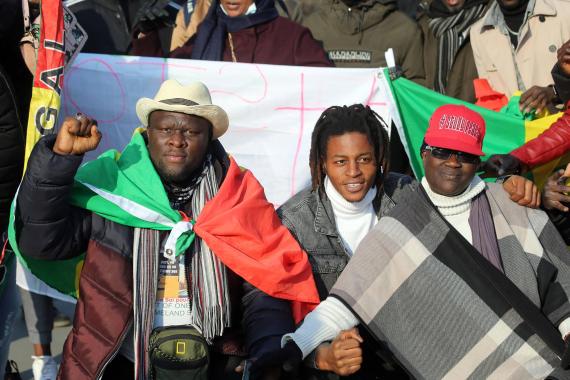 Senegalesische Demonstranten