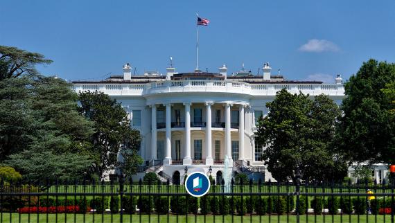 Blick auf das Weiße Haus in Washington, 21.07.2019