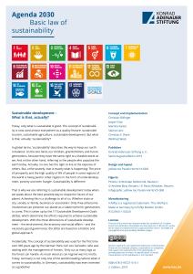 Konrad Adenauer Stiftung Agenda 30 Basic Law Of Sustainability