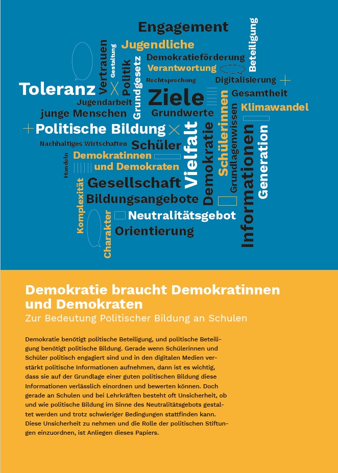 Coverbild gemeinsame Erklärung der politischen Stiftungen