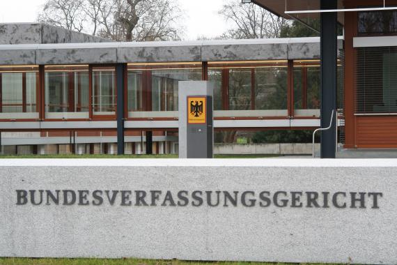 Blick auf das Bundesverfassungsgericht in Karslruhe