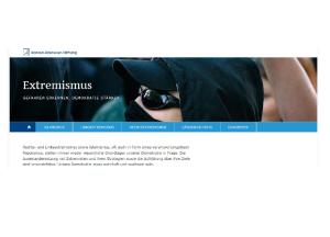 Screenshot vom Extremismus-Portal der Konrad-Adenauer-Stiftung