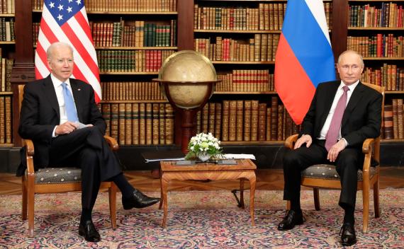 Joe Biden and Vladimir Putin in Geneva