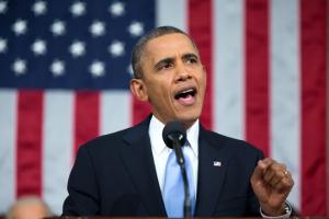 US President Obama bei der "State of the Union Address" am 17. Januar.
