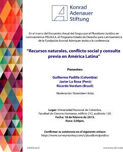 Afiche actividad Prujula Bogotá 2013