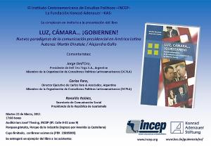 INCEP - Invitación presentación libro Luz, Cámara...Gobiernen