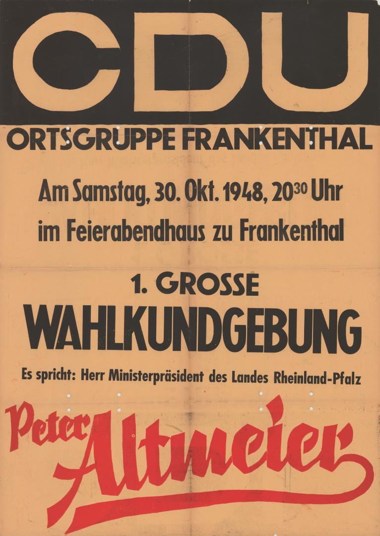 Von der CSVP zur CDU: Die Gruendung Der Cdu in Rheinhessen 1945