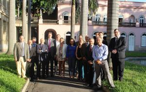 Teilnehmer des Mini-Forte I vor der ehemaligen Niederlassung des brasilianischen Außenministeriums in Rio de Janeiro