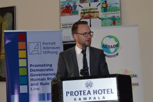 Mathias Kamp, KAS country representative giving closing remarks