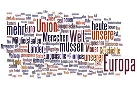Wordle der Europa-Rede