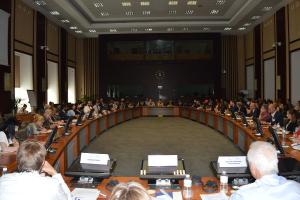 Conference room at the Egmont Palace