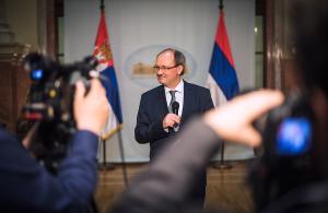 Norbert Beckmann-Dierkes Presseaussage anlässlich der "Erinnerungen an die Ideen von Konrad Adenauer", 20.04.2017, im Parlament der Republik Serbien