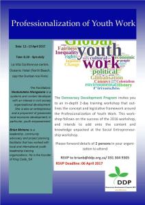 Professionalization of Youth Work