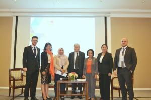 Ms. Ika Rachmawati from Indonesia, H.E. Wilfrido Villacorta and H.E. Delia Domingo-Albert from Philippines served as members of the second panel discussion moderated by Dr. Bernadia Tjandradewi. In the picture, panelists our joined by Dr. Joachim Rother from KAS Headquarters in Berlin and Mr. Benedikt Seemann from KAS Philippines.