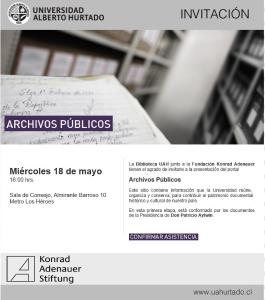 Invitación lanzamiento archivo digital Don Patricio Aylwin