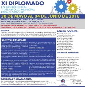 Invitación Diplomado Gestión Local UMC 2016