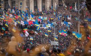 Friedliche Proteste auf dem Majdan Nesaleschnosti in Kiew im Dezember 2013. | Foto: Alexandra Gnatoush/Flickr