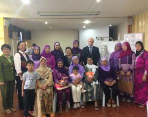 Speakers with the Aleemat (Muslim women religious scholars)