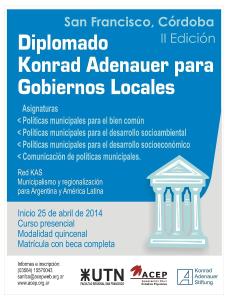 Flyer Diplomado Konrad Adenauer para Gobiernos Locales