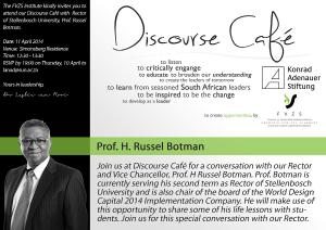 Discourse Cafe' Invitation 11. April 2014