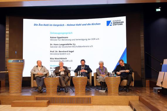 Rainer Eppelmann, Prof. Dr. Bernhard Vogel, Dr. Michael Borchard, Rita Waschbüsch, Dr. Hans Langendörfer S. J. (v.l.n.r.)