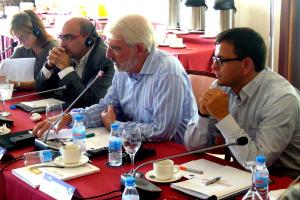 José Tudela, Generalsekretär der Manuel Giménez Abad Stiftung, Thomas Bernd Stehling, Leiter der Konrad Adenauer Stiftung in Madrid, Mario Kölling, Manuel Giménez Abad Stiftung