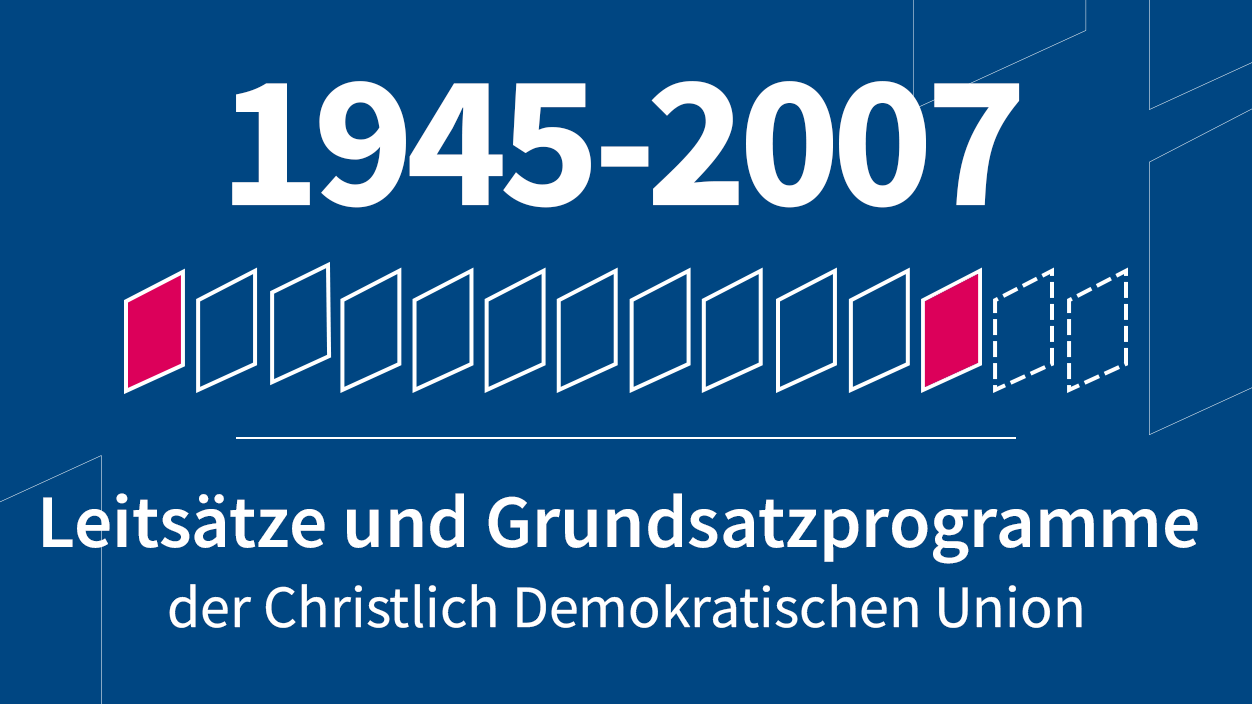 Visual für CDU-Programmschriften 1945 bis 2007