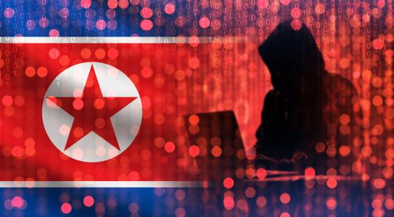 Nordkorea Flagge Fahne Cyber Internation Hacker