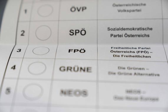 Österreichischer Stimmzettel