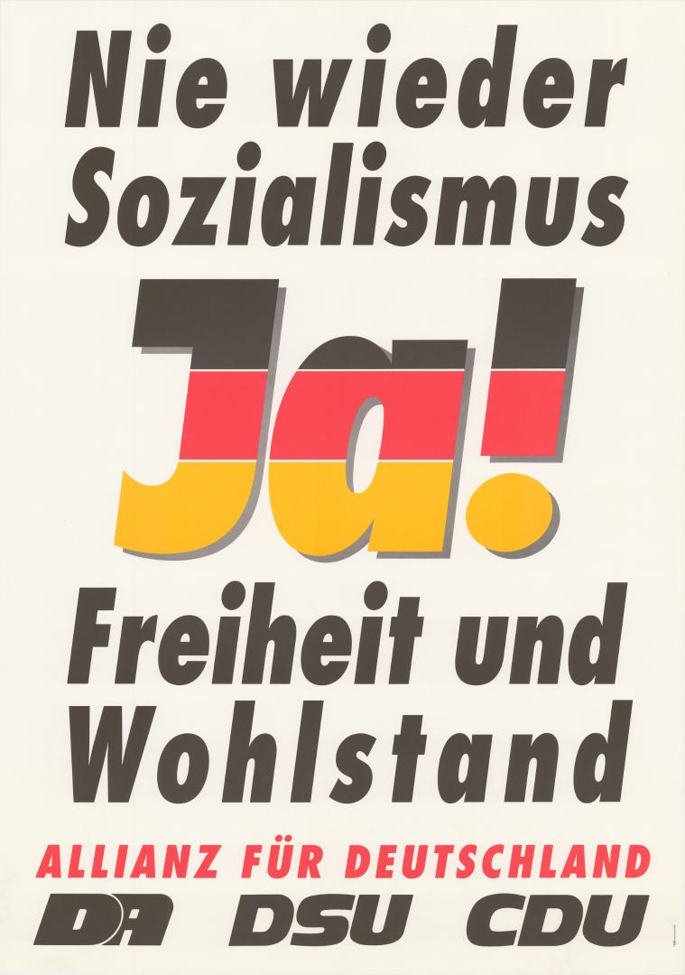 Erste Freie Volkskammerwahl In Der DDR. Die „Allianz Für Deutschland ...