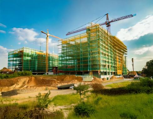 Baustelle eines Gebäudes