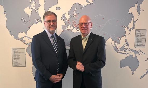 Prof. Dr. Norbert Lammert und Präsident von Radio Free Europe, Stephen Capus